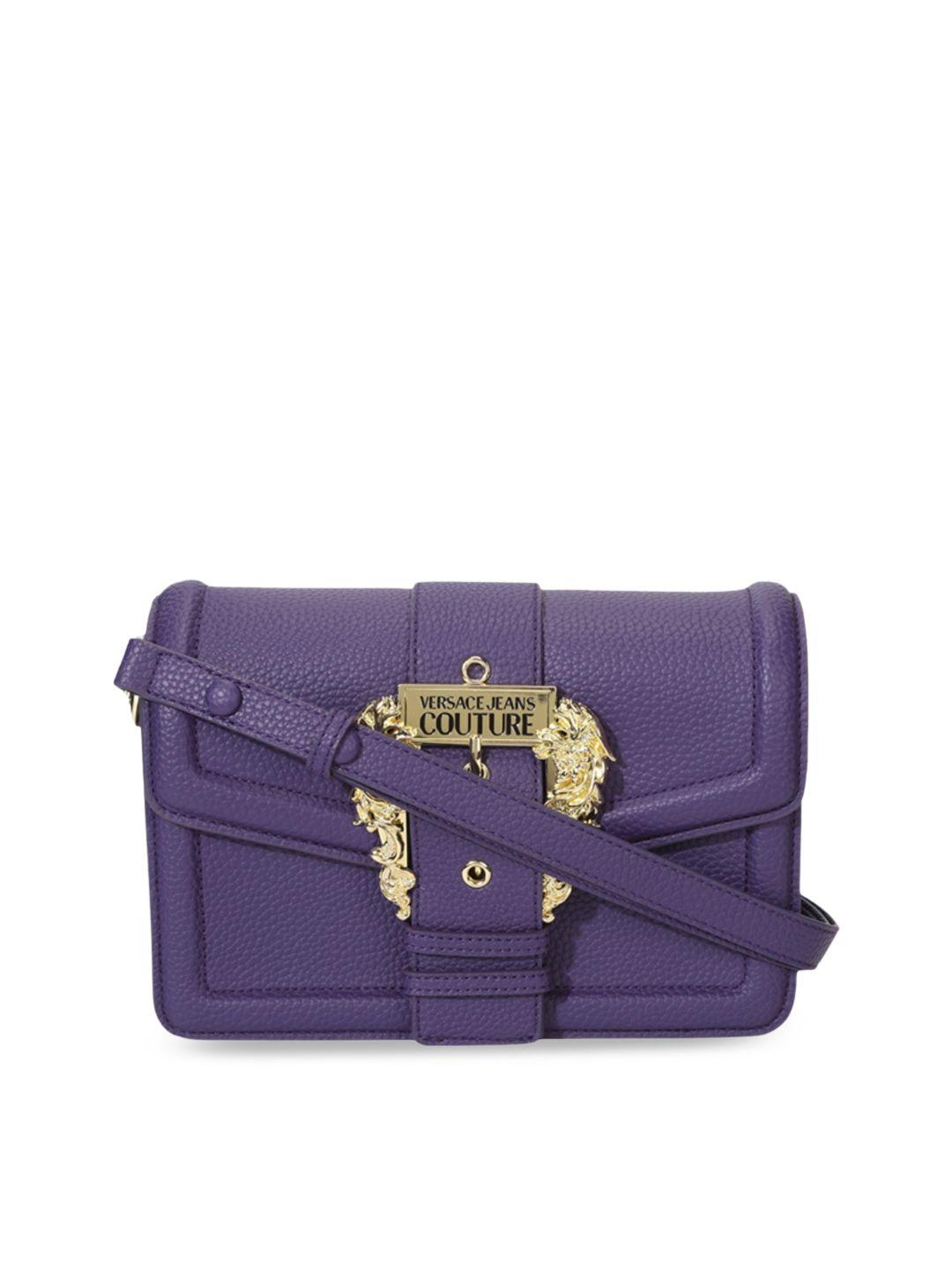 versace jeans couture embellished structured sling bag