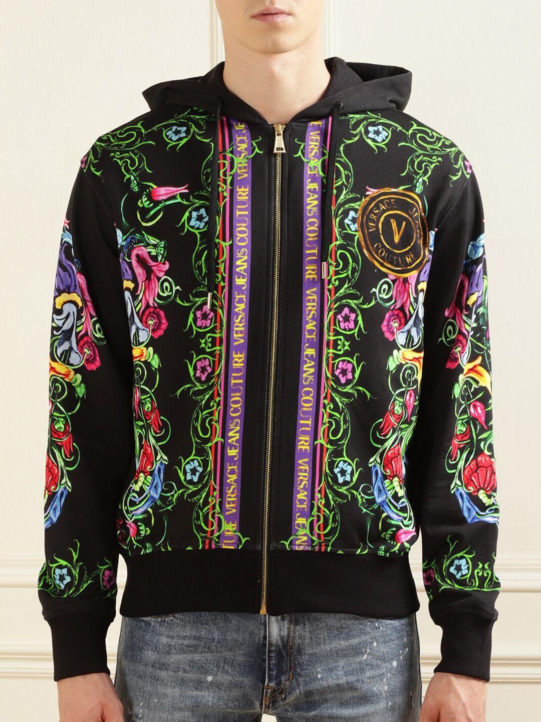 versace jeans couture floral printed sweatshirt