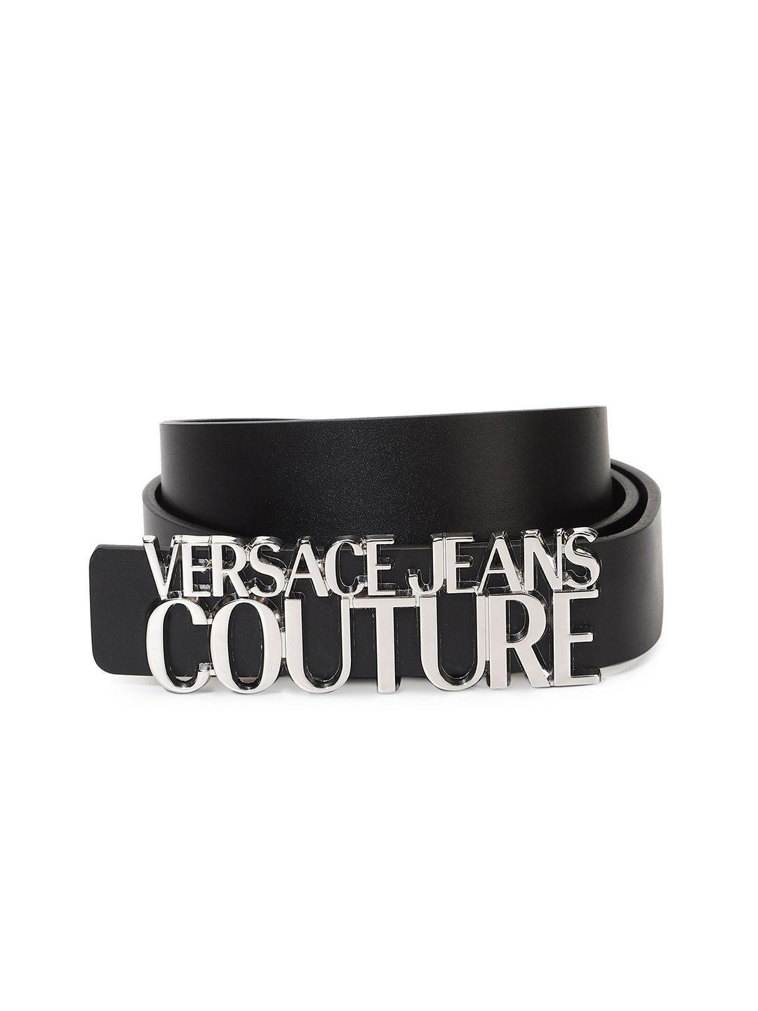 versace jeans couture men leather wide belt