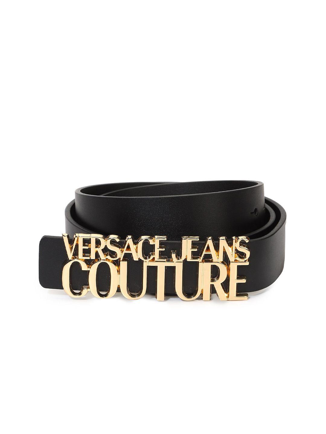 versace jeans couture men leather wide belt