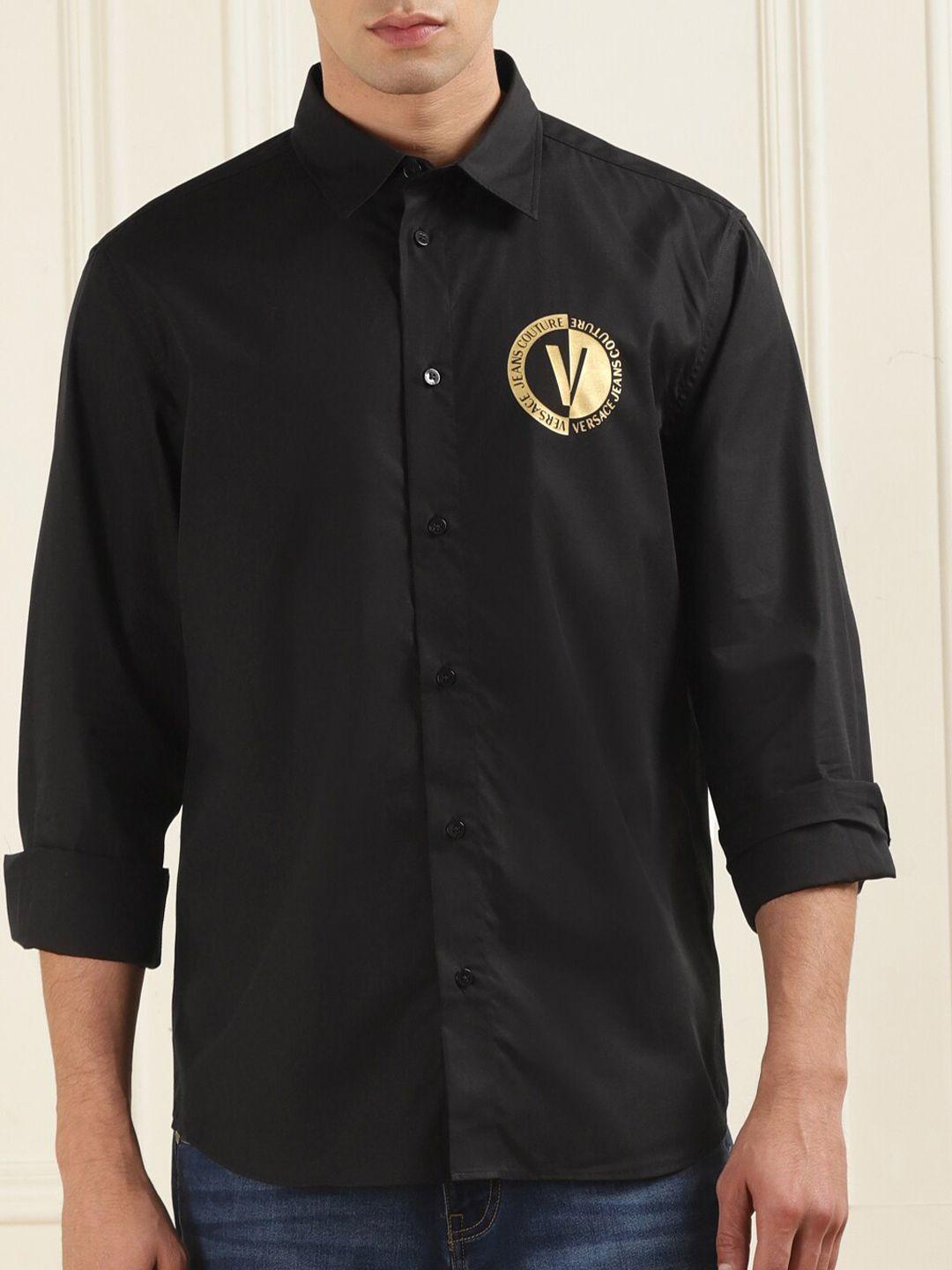 versace jeans couture spread collar cotton casual shirt