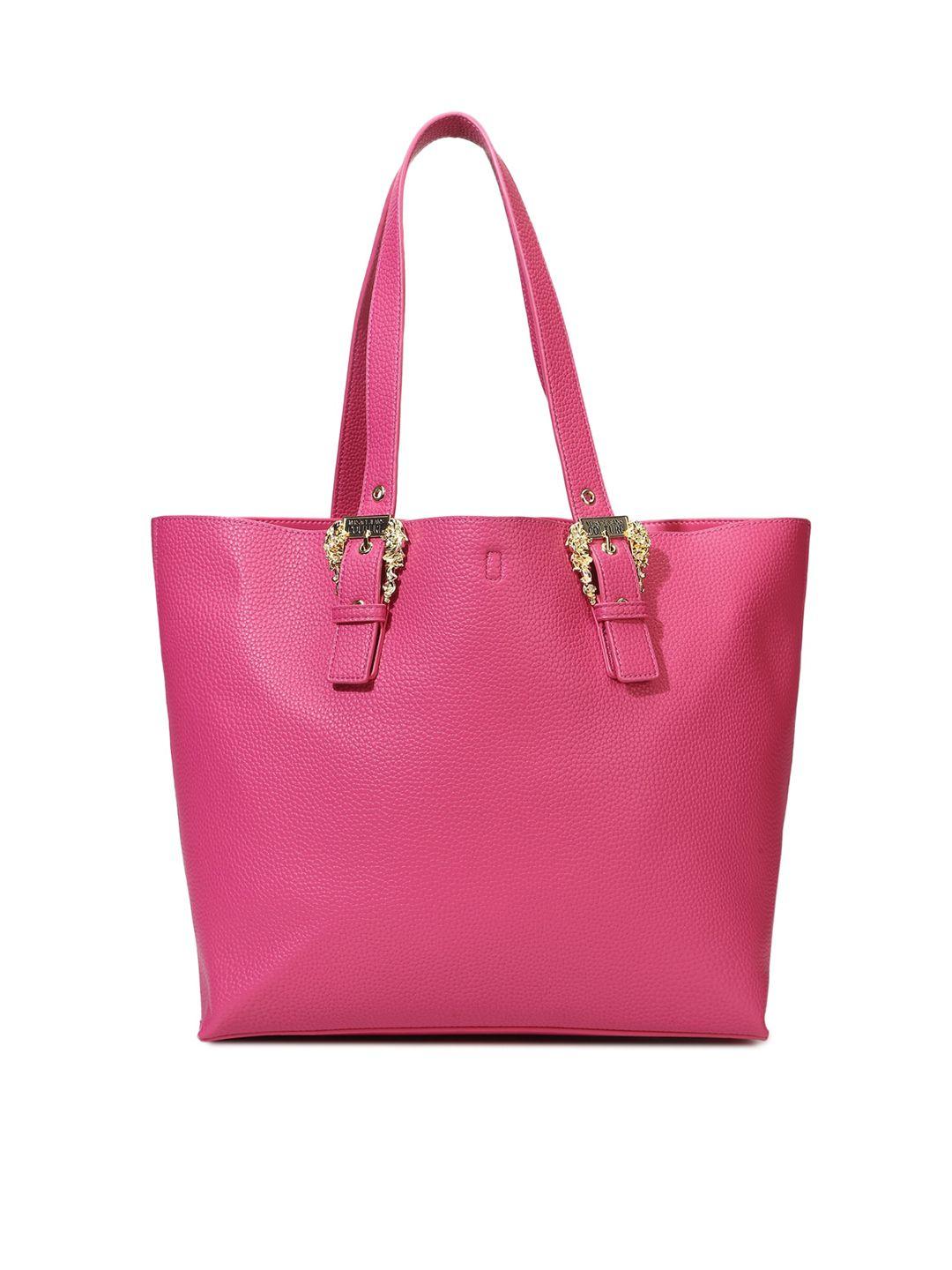 versace jeans couture structured tote bag