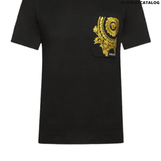 versace medusa embroidered t-shirt