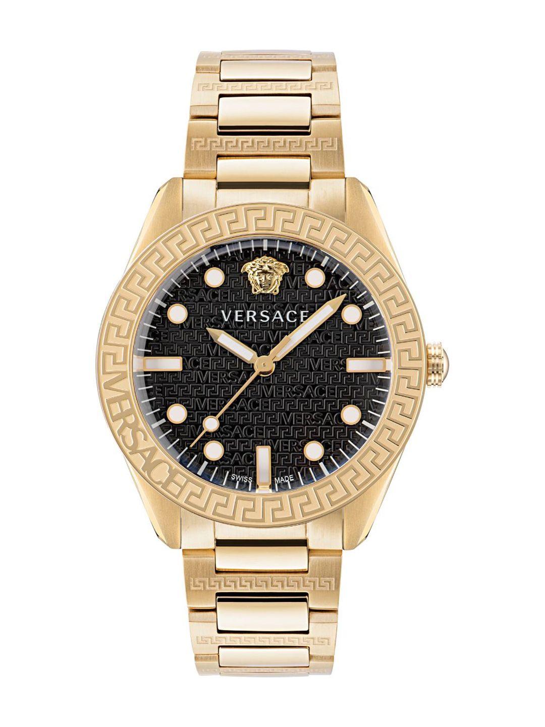 versace men stainless steel bracelet style straps analogue watch ve2t00522