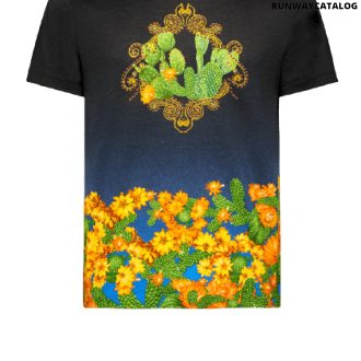 versace palm springs print t-shirt