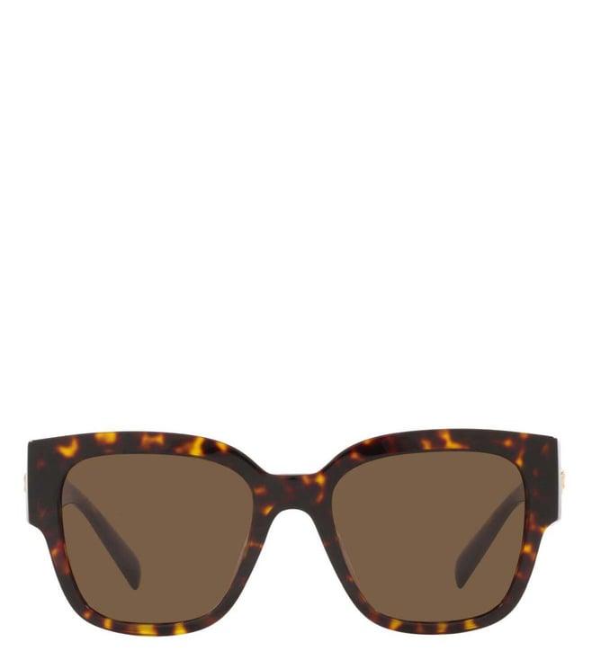 versace pop chic 0ve4437u1087354 brown uv protected square sunglasses for women