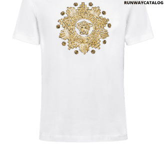 versace studded medusa western t-shirt