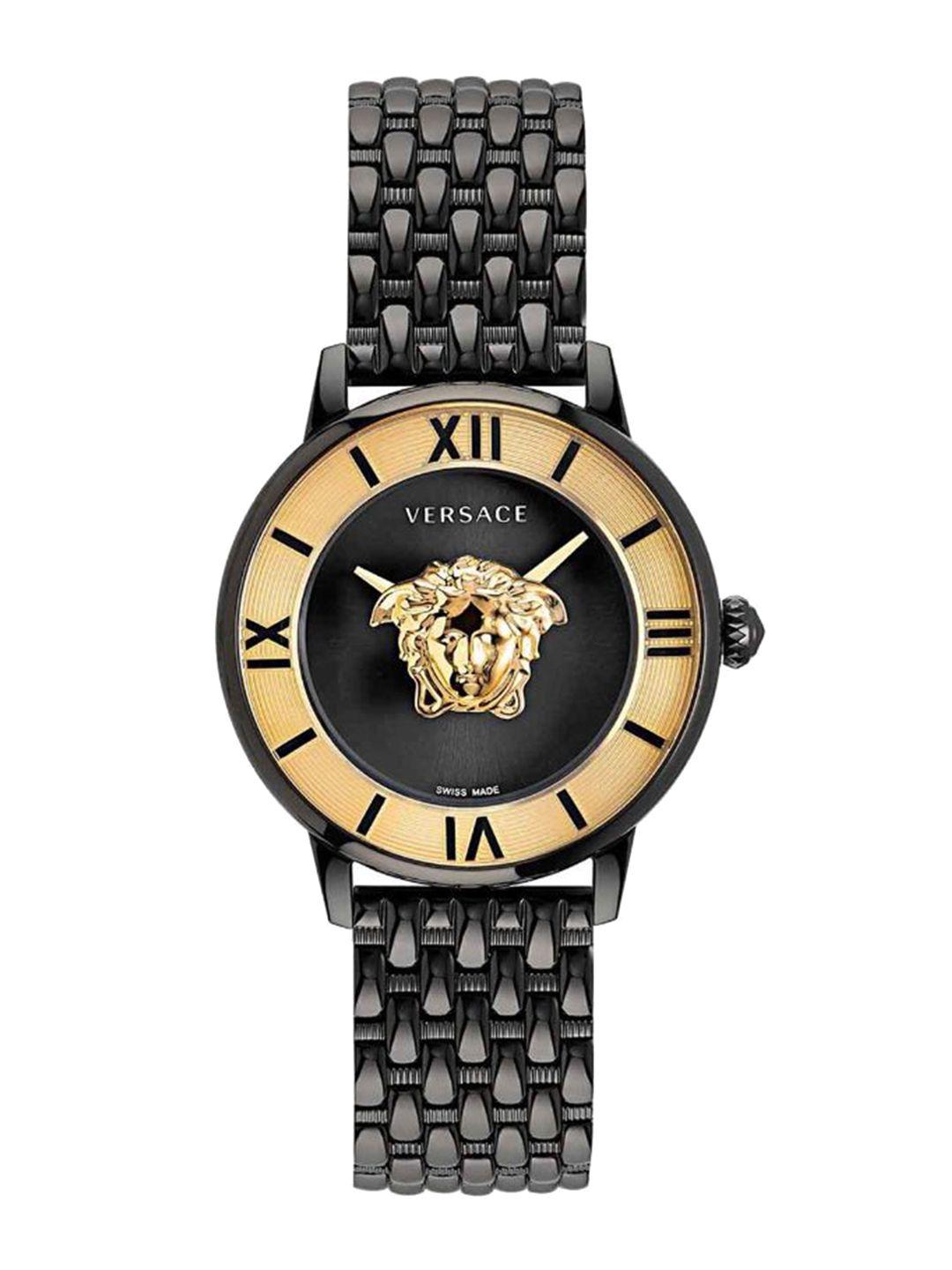 versace women dial & stainless steel bracelet style straps analogue watch ve2r00422