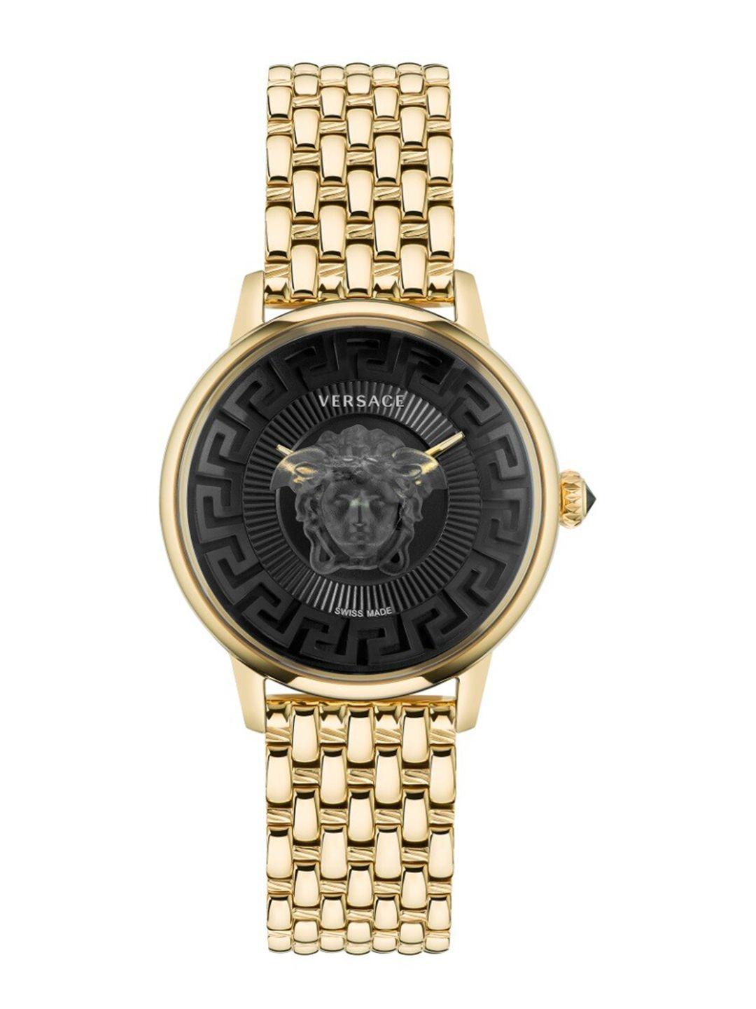 versace women dial & stainless steel bracelet style straps analogue watch ve6f00523