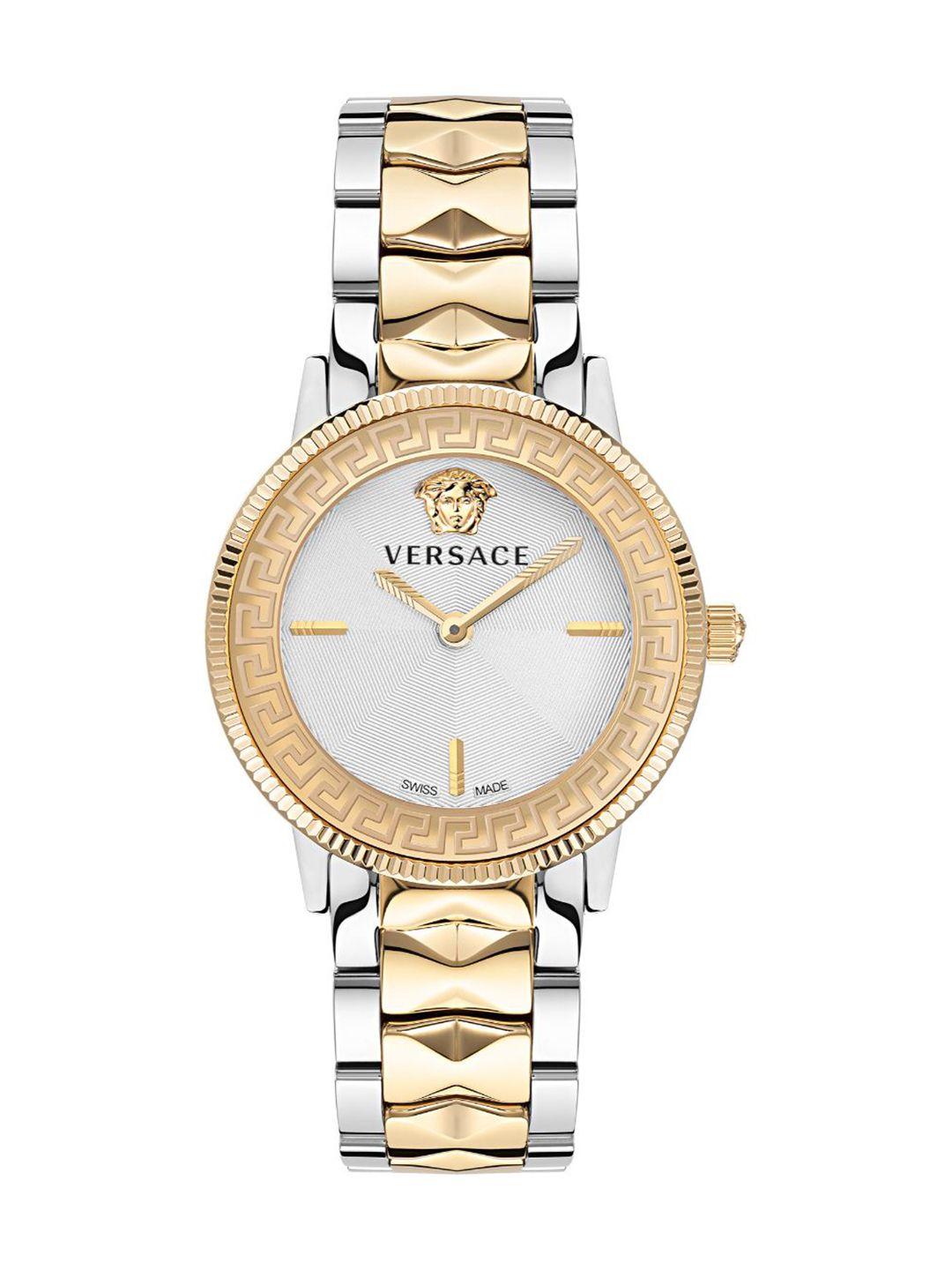 versace women stainless steel bracelet style straps analogue watch ve2p00422