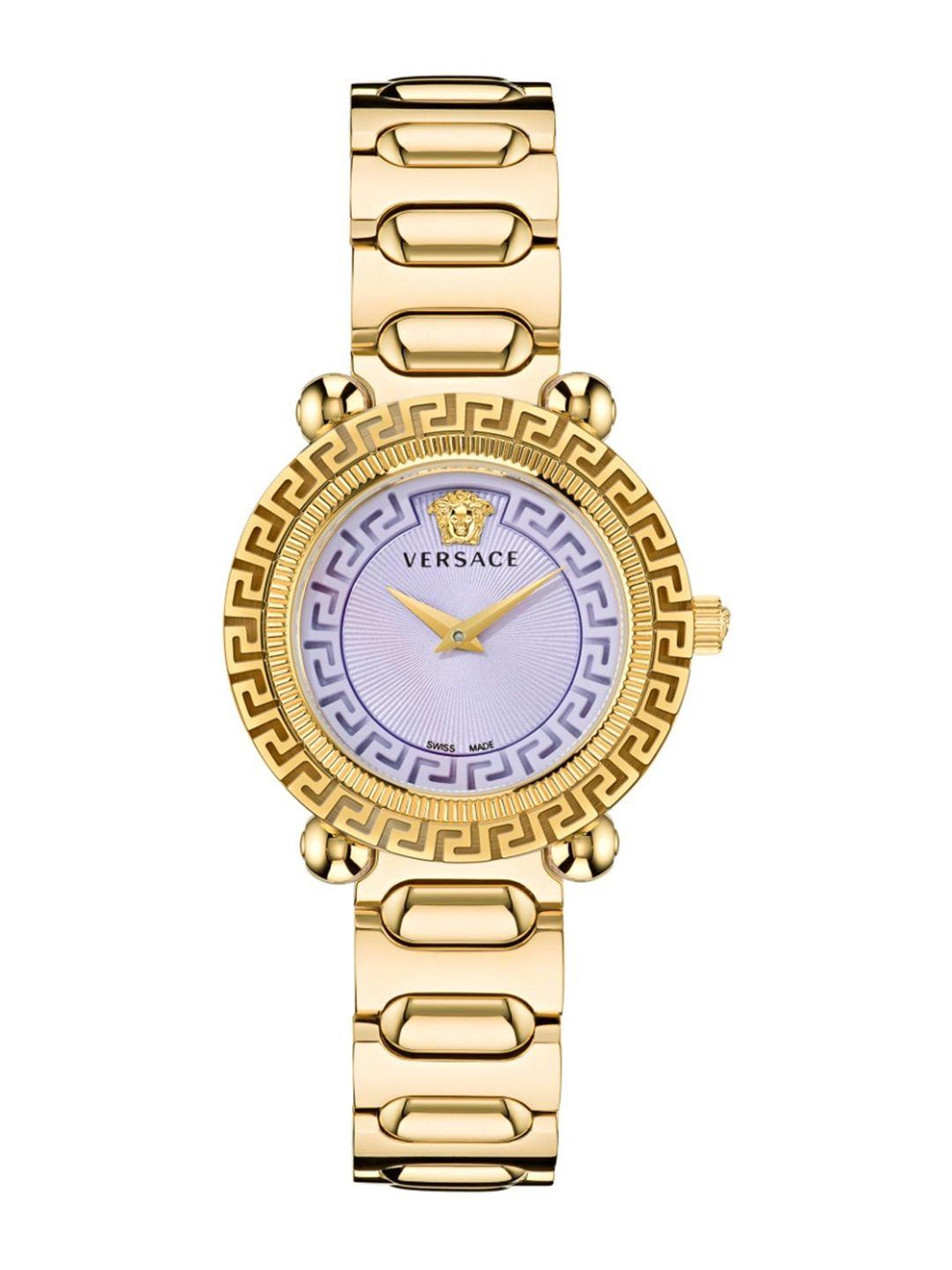 versace women stainless steel bracelet style straps analogue watch ve6i00623