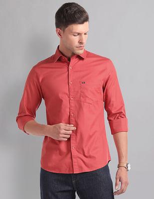 versatile twill solid shirt