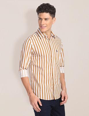 vertical stripe cotton shirt