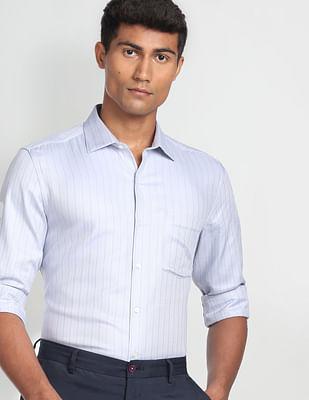 vertical stripe cotton shirt