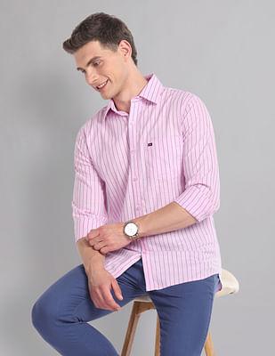 vertical stripe cotton summer shirt