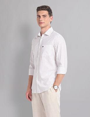 vertical stripe cotton summer shirt