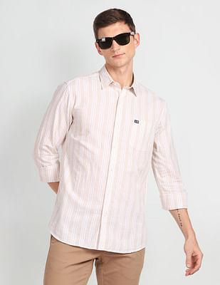 vertical stripe fil-à-fil shirt