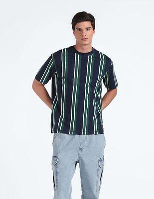 vertical stripe oversized t-shirt