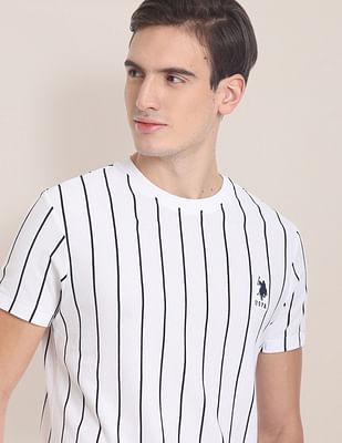 vertical stripe slim fit t-shirt