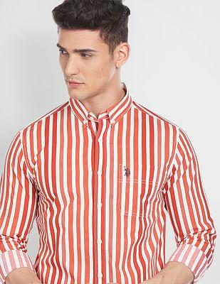 vertical stripe slim shirt