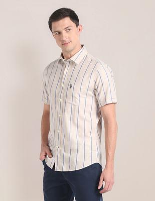 vertical stripe tailored shirt