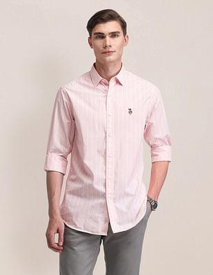 vertical striped pure cotton shirt