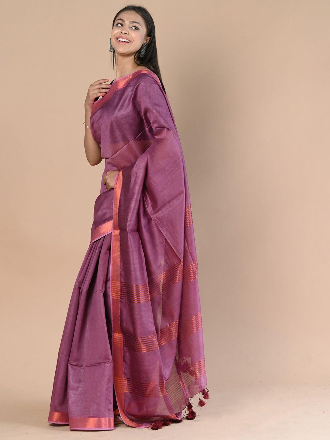 very much indian zari silk cotton saree