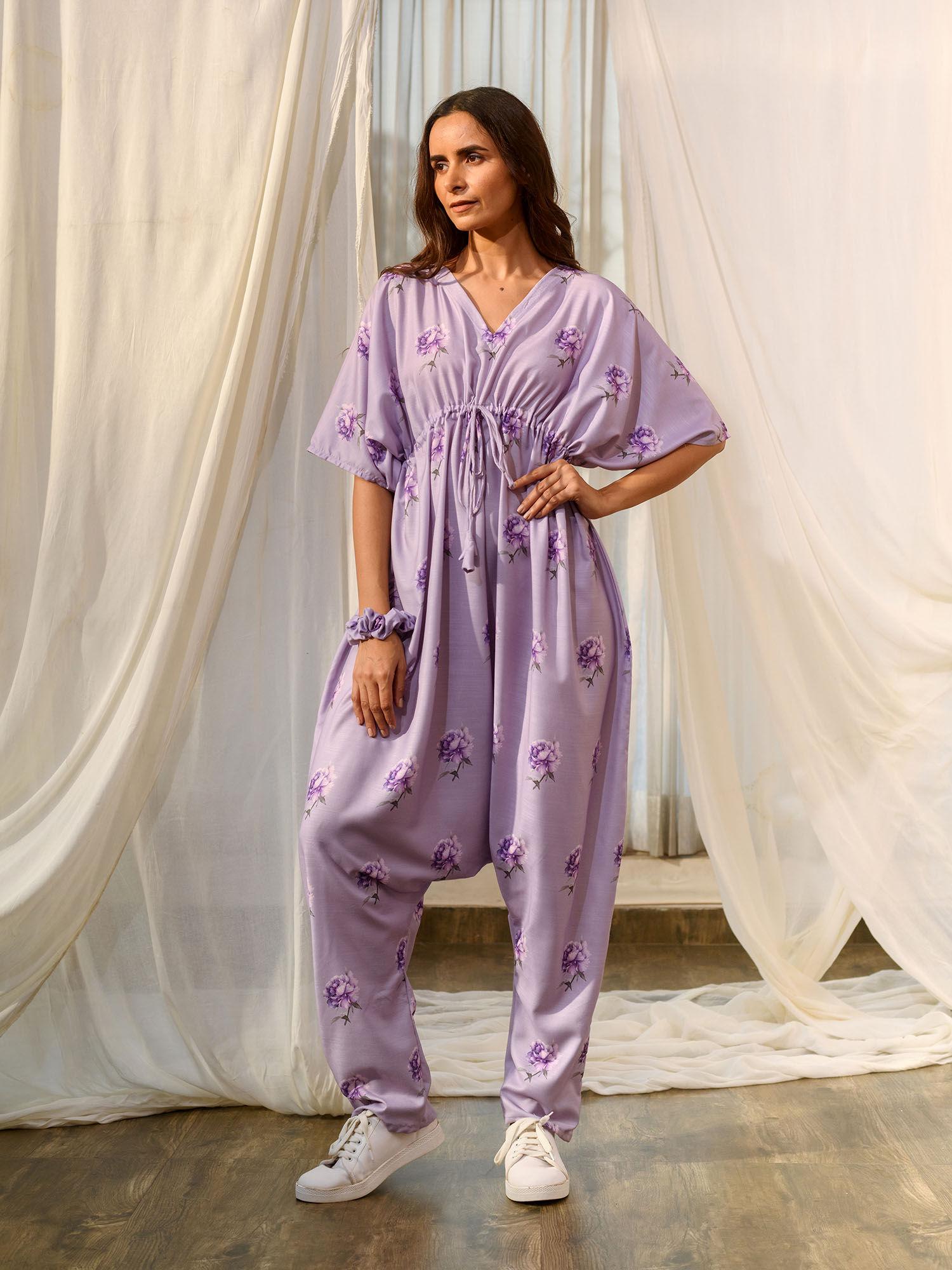 very peri purple kimono dhoti jumpsuit