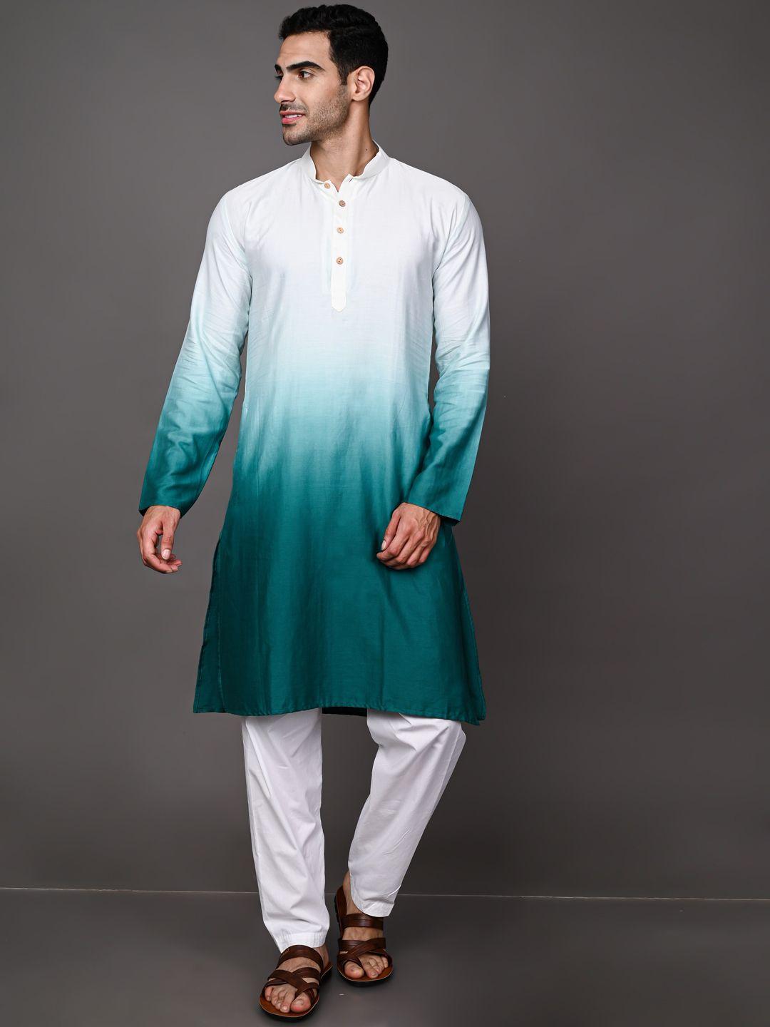 vesham men ombre dyed regular kurta with pyjamas