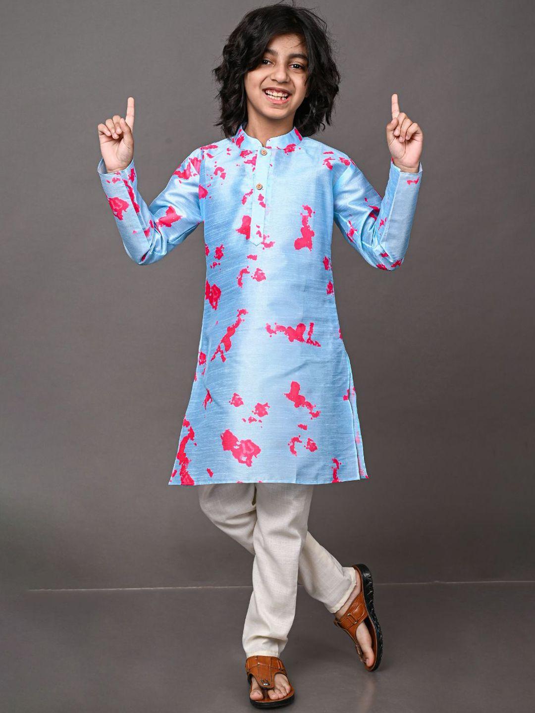 vesham boys blue kurta with pyjama set