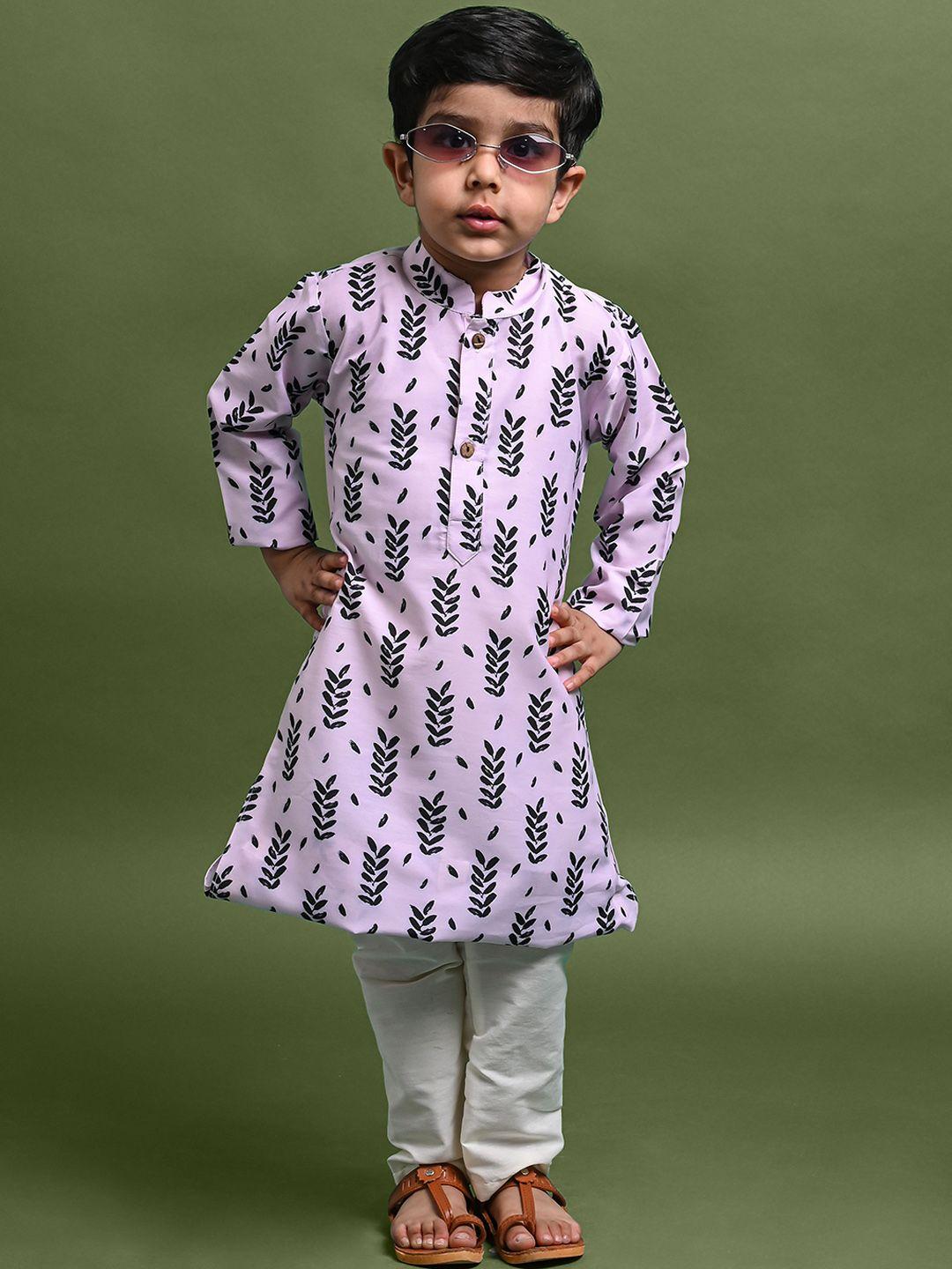 vesham boys floral printed kurta with pyjamas