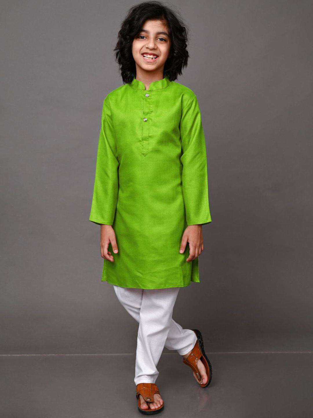 vesham boys green kurta with pyjamas