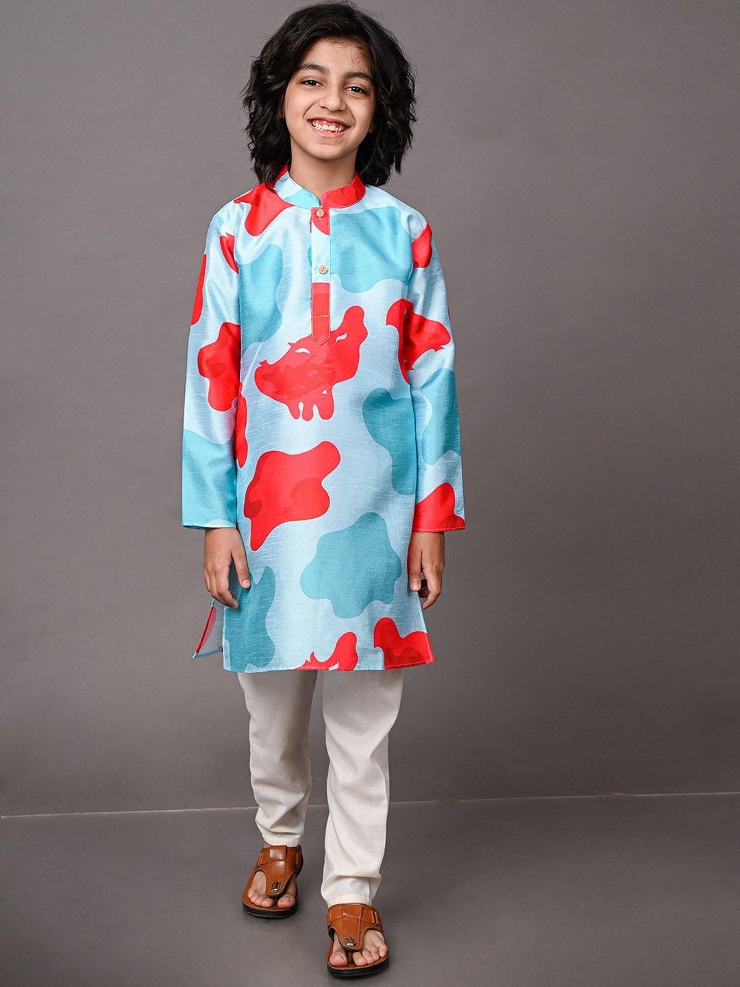 vesham boys printed kurta with pyjamas