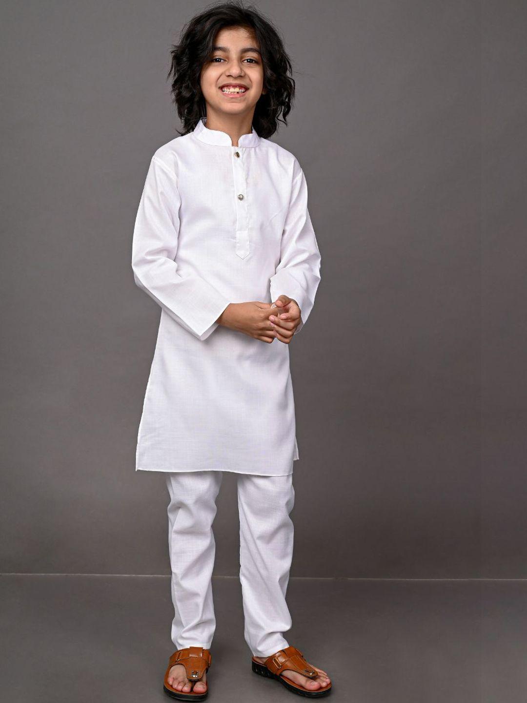 vesham boys solid kurta with pyjama