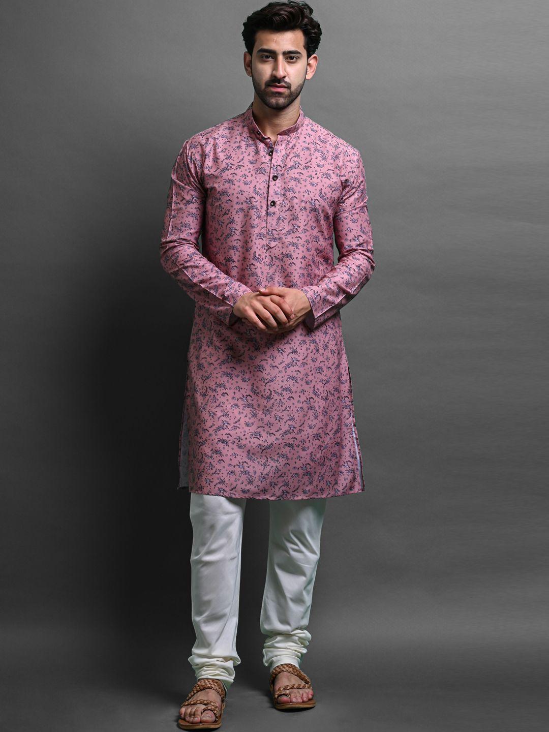 vesham floral printed straight kurta with churidar