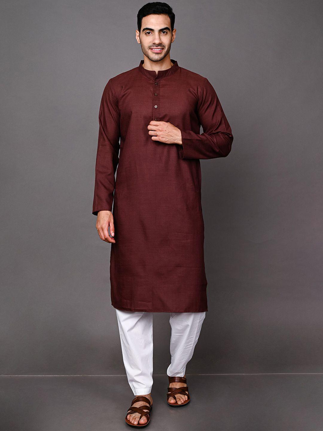 vesham mandarin collar kurta with pyjamas