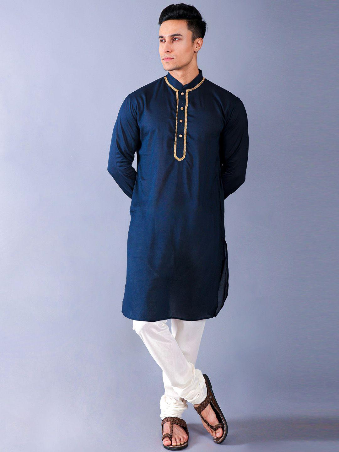 vesham mandarin collar regular gotta patti kurta with churidar