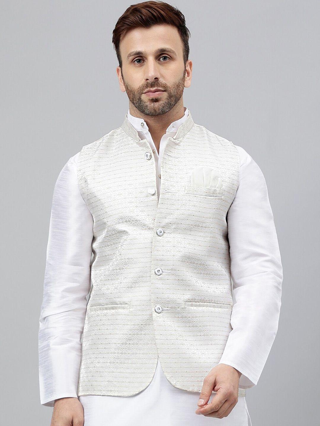 vgyaan ethnic embroidered nehru jacket