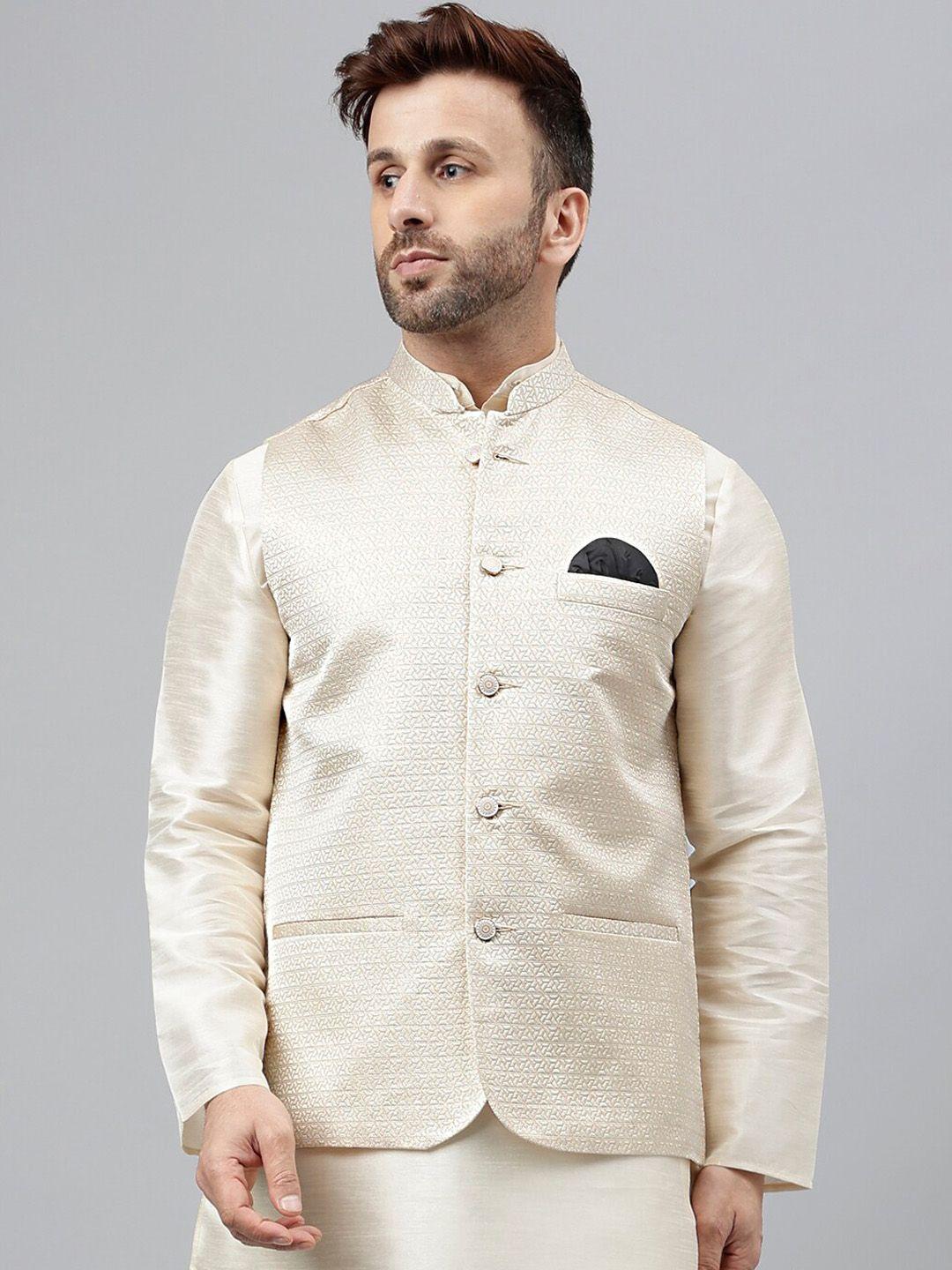 vgyaan ethnic embroidered nehru jacket