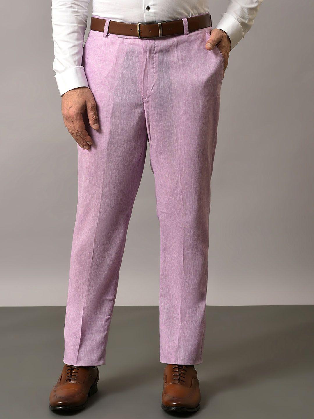 vgyaan men original cotton linen formal trousers