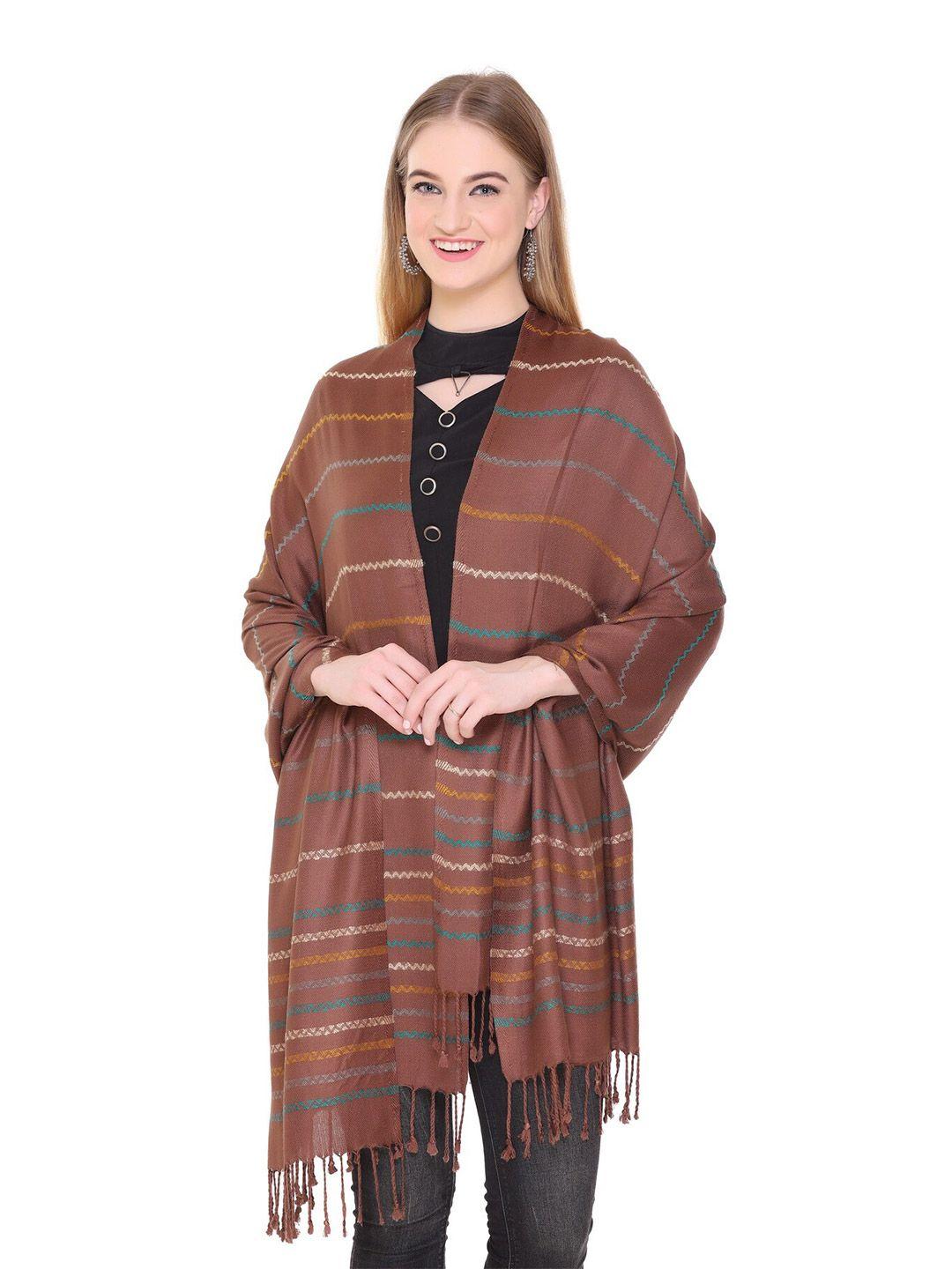 vh striped woven design woolen shawl