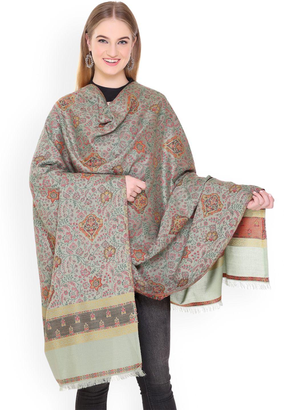 vh ethnic motifs woven design acrylic shawl