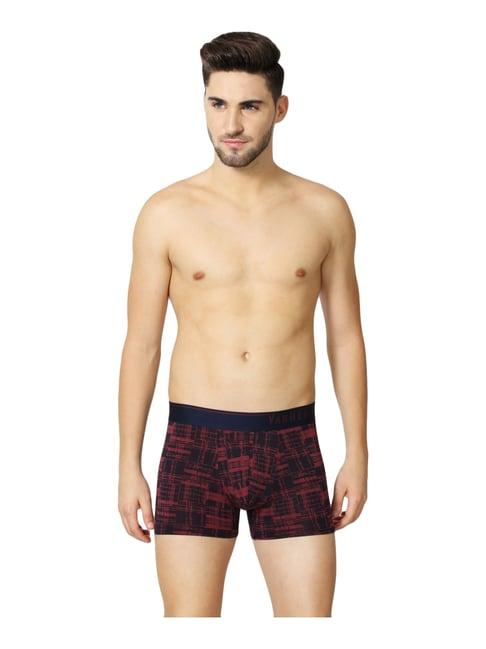 vh innerwear maroon & black printed trunks