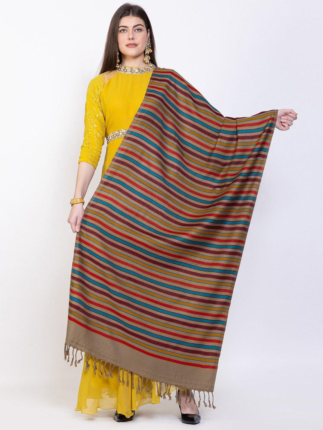 vh striped tasseled stole