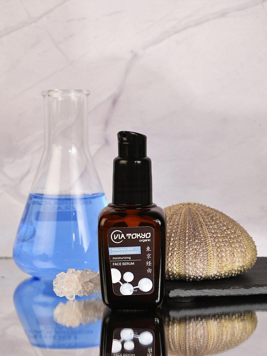 via tokyo organic hyaluronic acid ginseng & vitamin c moisturizing face serum 30 ml