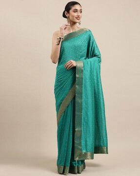 vichitra silk lace work designer saree