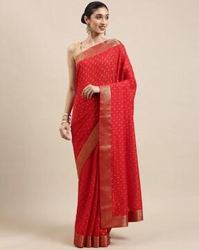 vichitra silk lace work designer saree