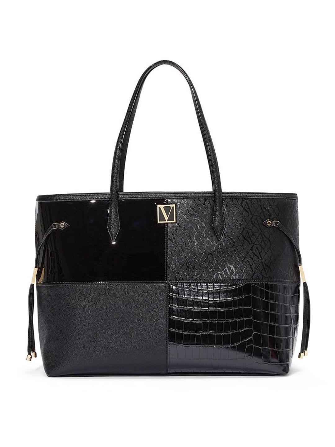 victoria's secret croc textured detail structured shoulder bag