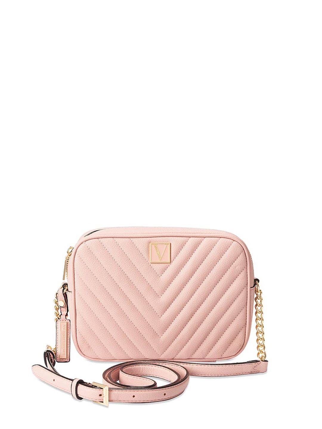 victoria's secret quilted structured sling bag