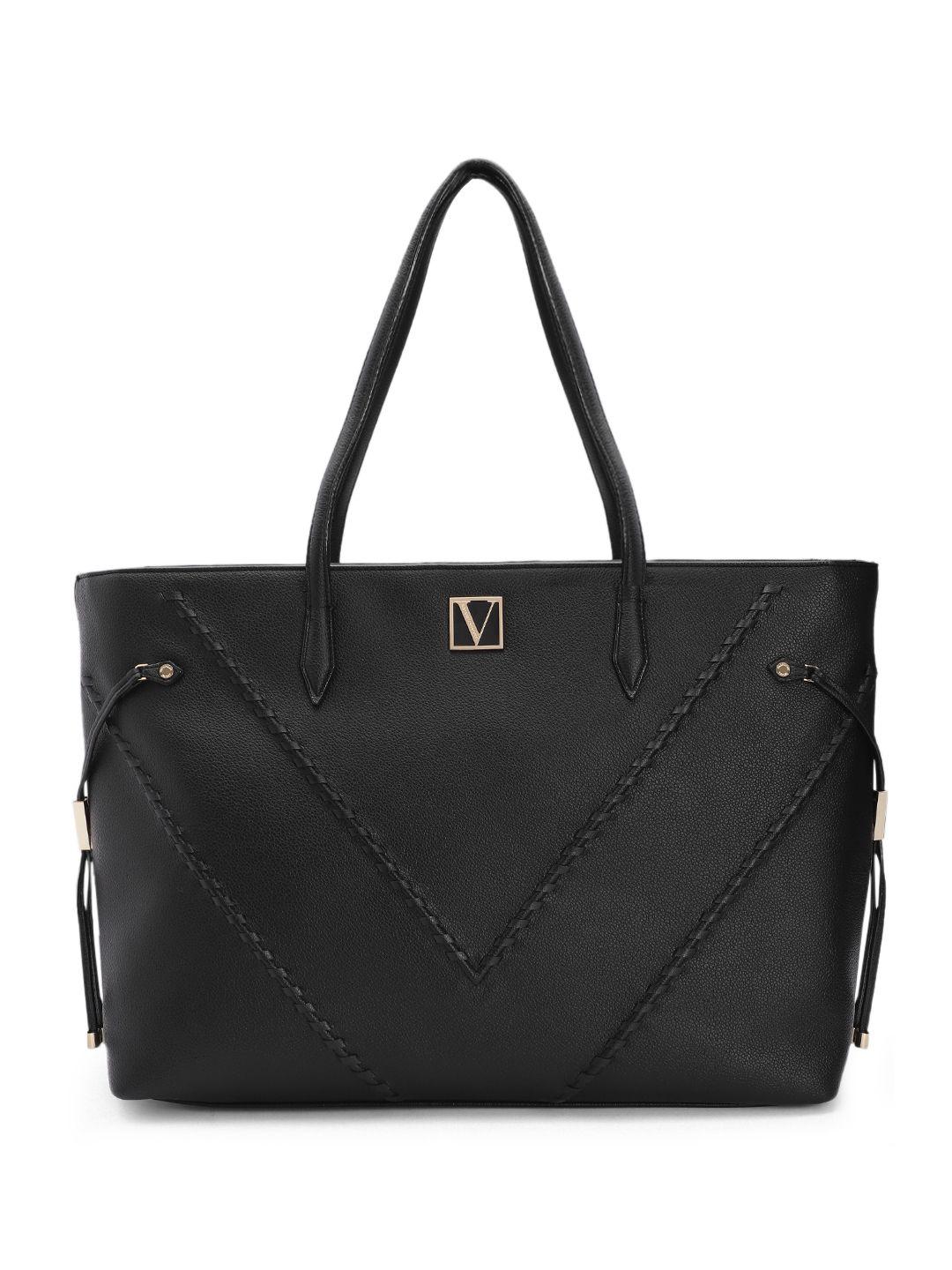 victoria's secret structured shoulder bag with textured & woven detail